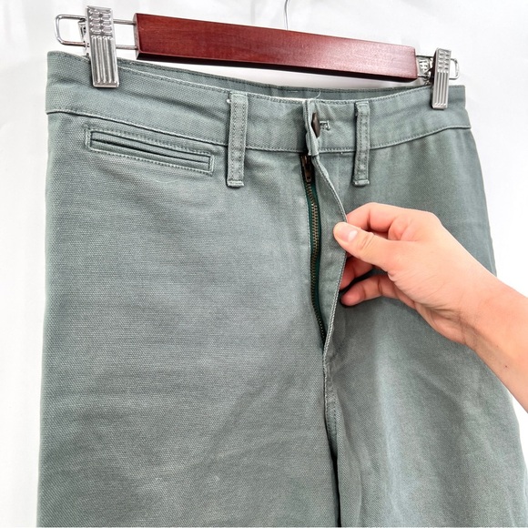 MADEWELL Woman's Olive Green Wide Leg Casual Jeans Size 25 - Picture 5 of 13